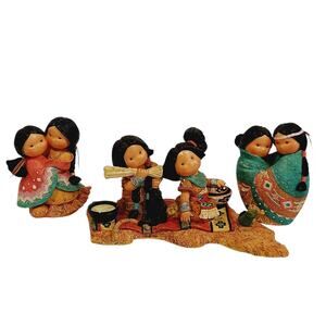 Vtg Friends Of The Feather Figurines Enesco Lot Beauty Hug Love For Many Moons